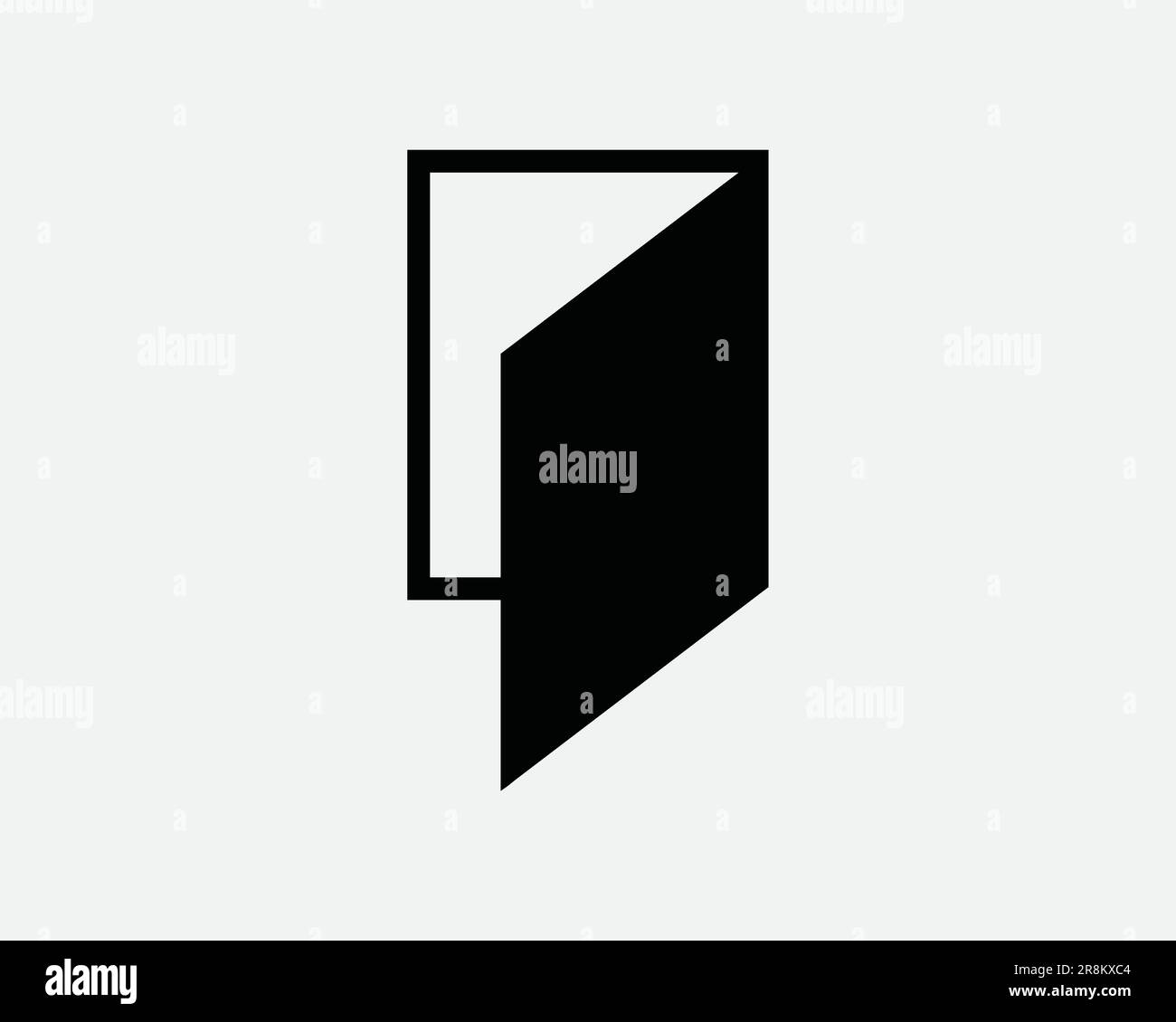 Icona porta di uscita. Porta di emergenza uscita percorso ingresso