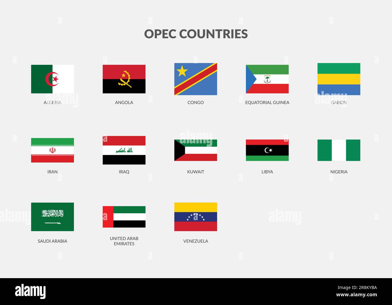 Paesi opec Immagini Vettoriali Stock - Alamy