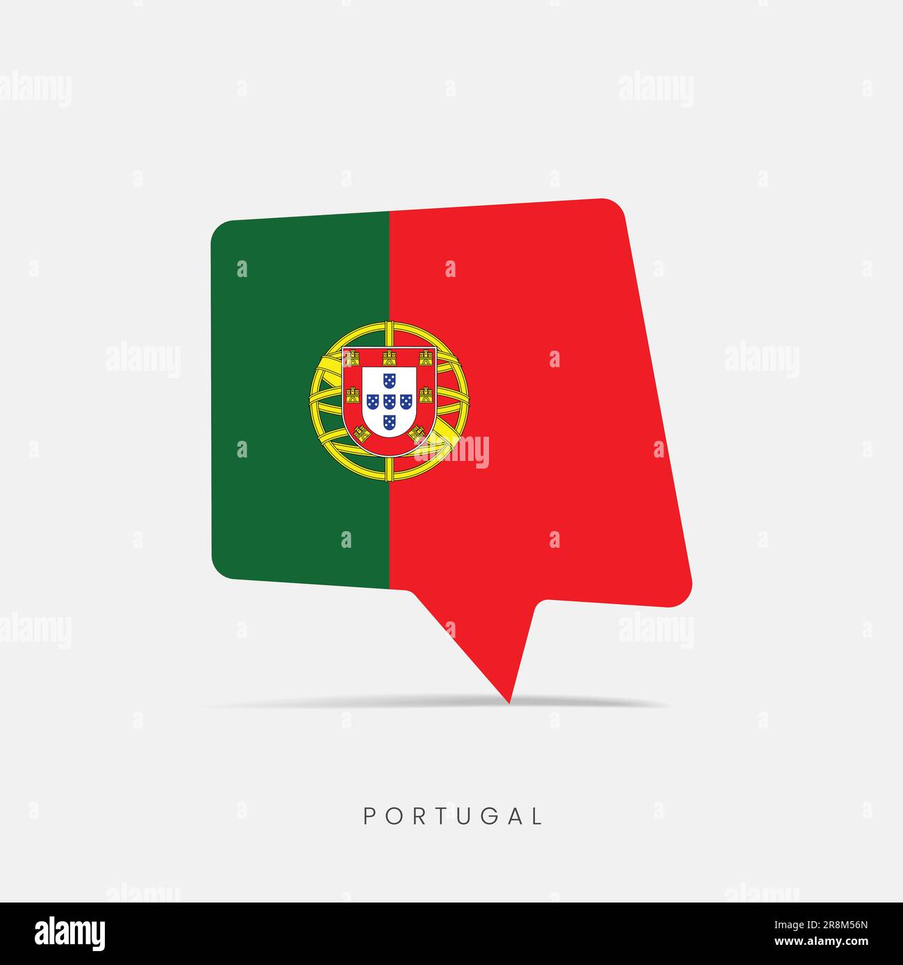 Icona della chat della bolla della bandiera del Portogallo Illustrazione Vettoriale