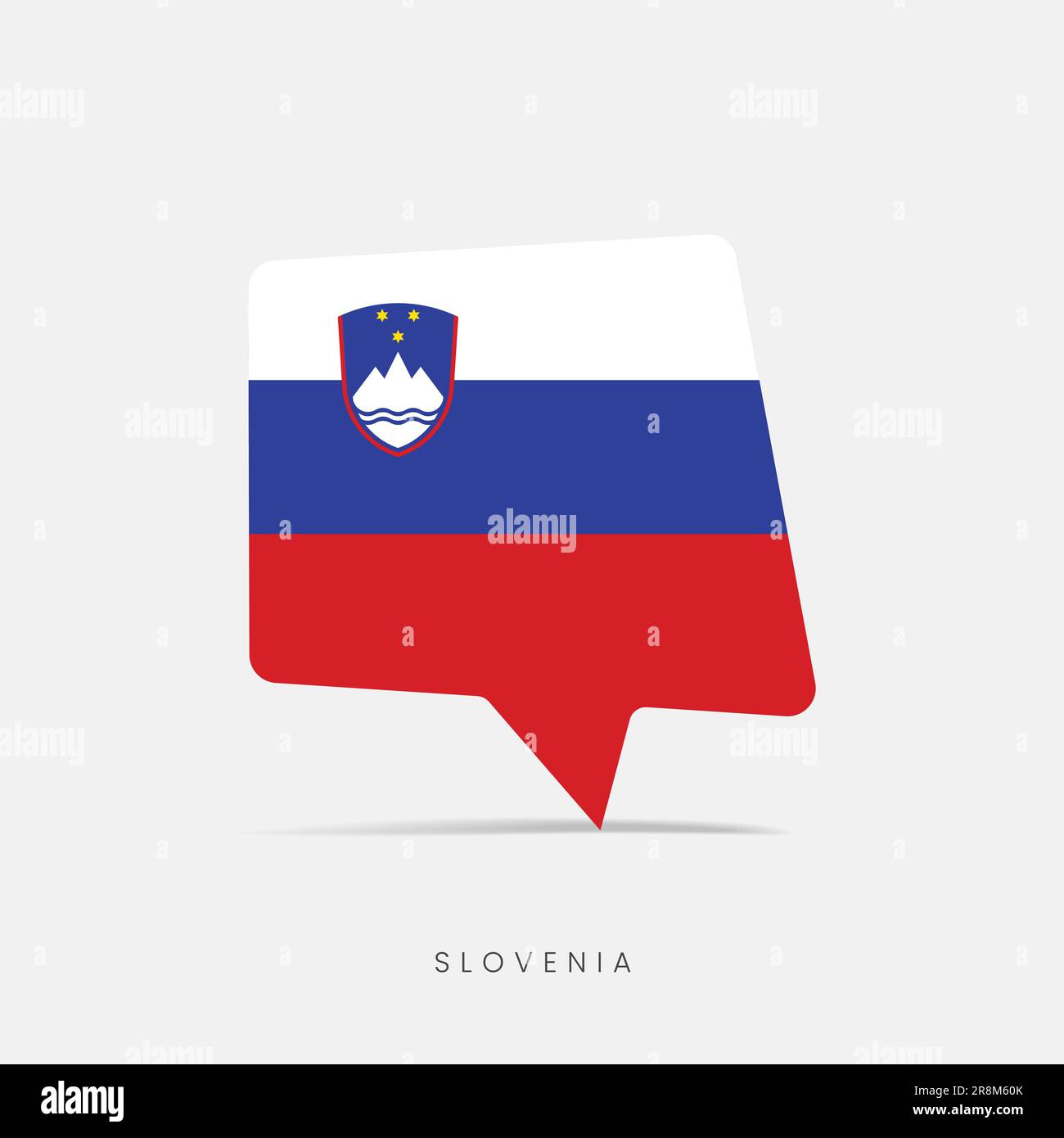 Icona della chat a forma di bolla della Slovenia Illustrazione Vettoriale