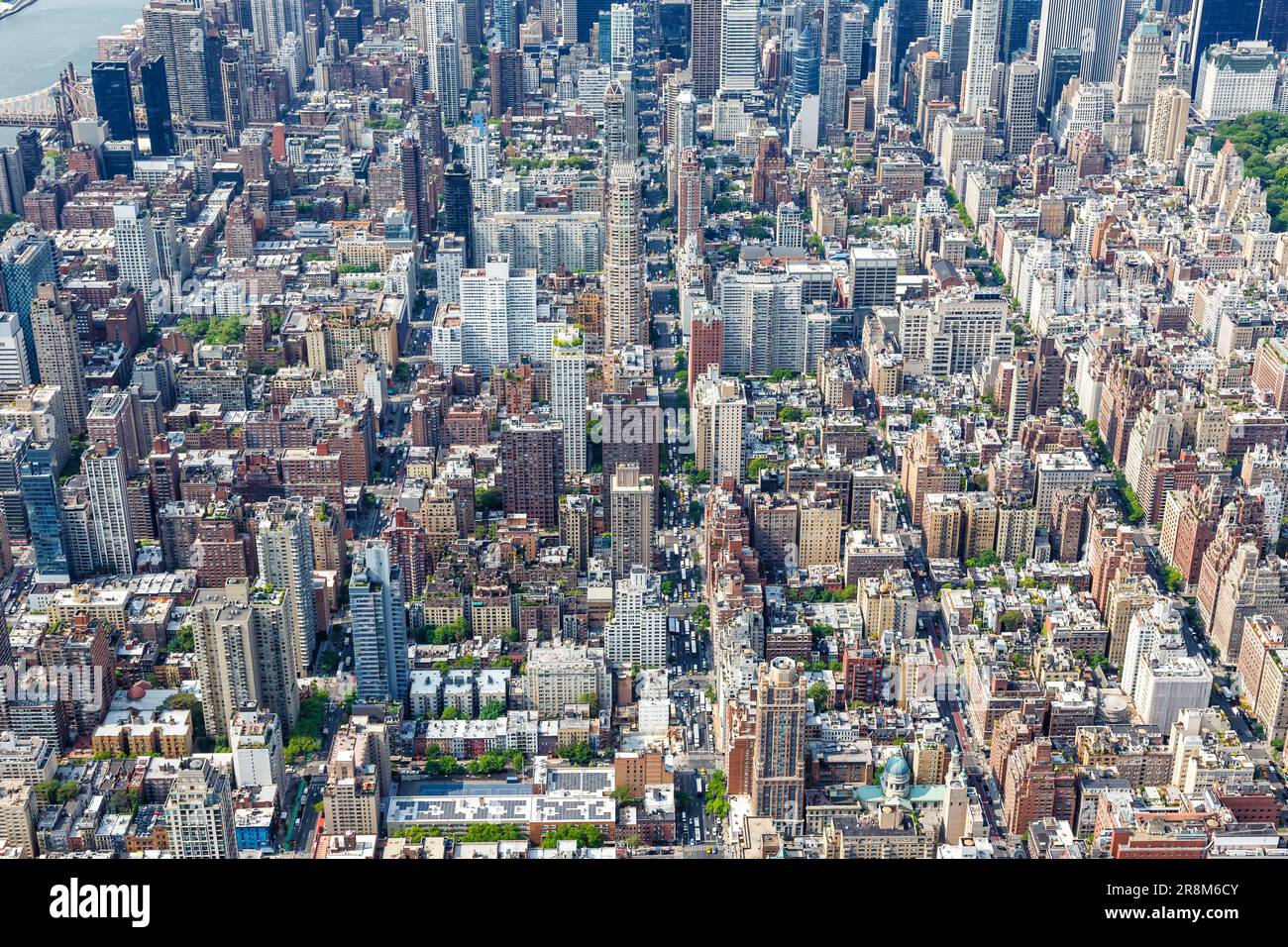 New York City skyline grattacielo di Manhattan immobiliare vista aerea foto negli Stati Uniti Foto Stock