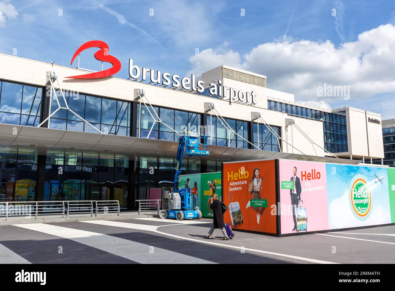 Bruxelles, Belgio - 21 maggio 2022: Terminal building dell'aeroporto di Bruxelles (BRU) in Belgio. Foto Stock