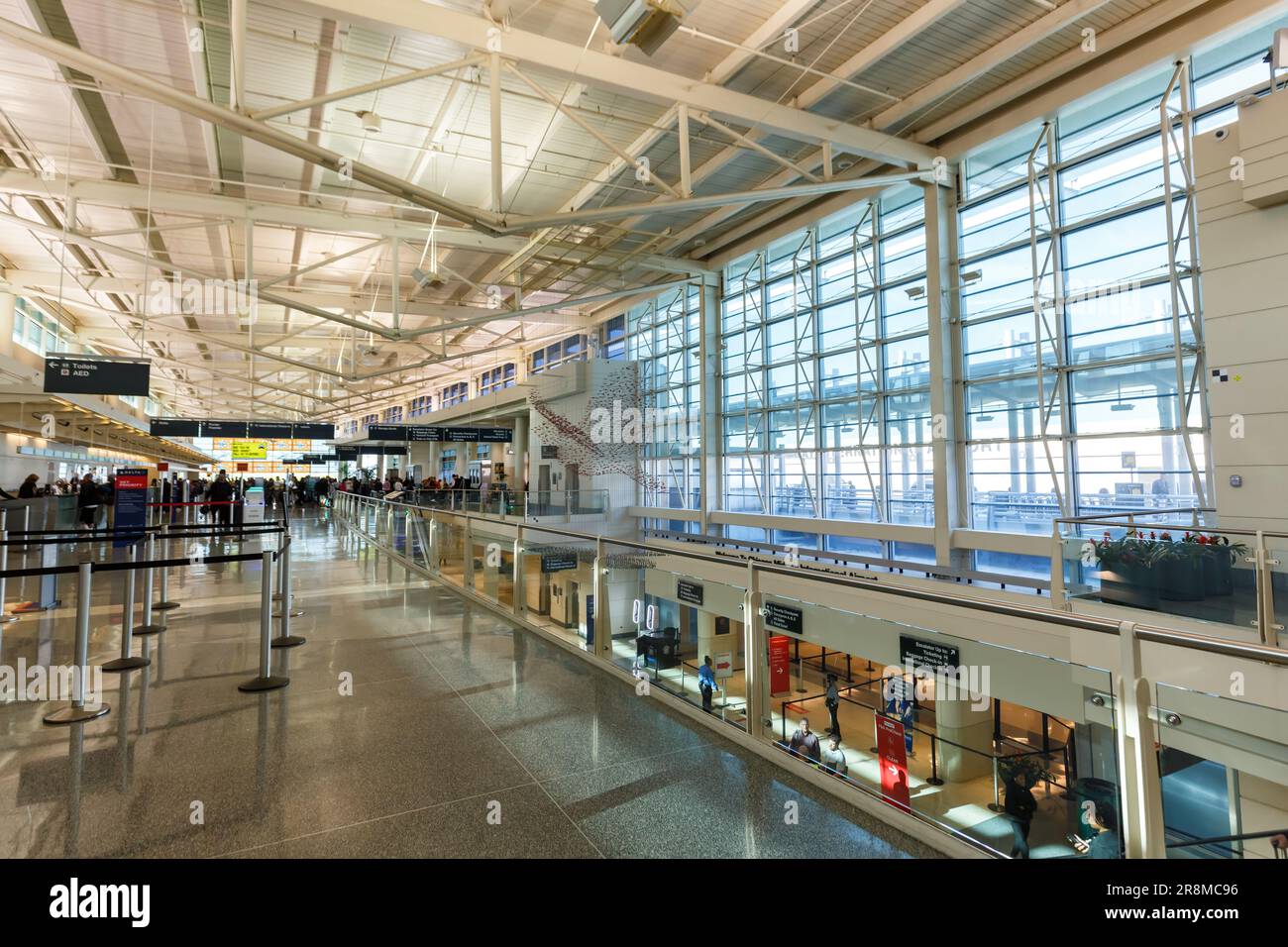 Chicago, Stati Uniti - 4 maggio 2023: Terminal dell'aeroporto Midway di Chicago (MDW) negli Stati Uniti. Foto Stock