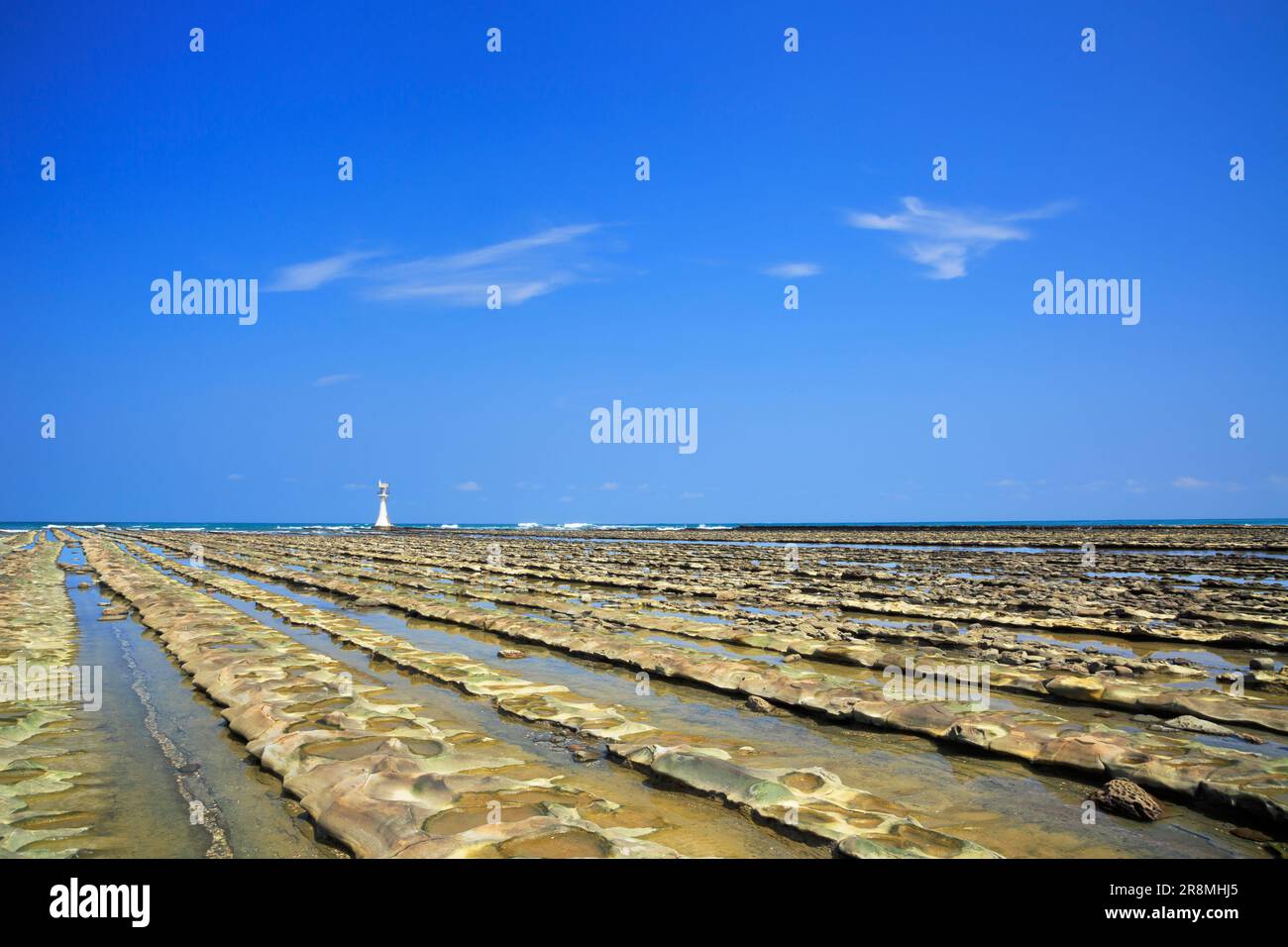 Devil's Wash Rock ad Aoshima Foto Stock