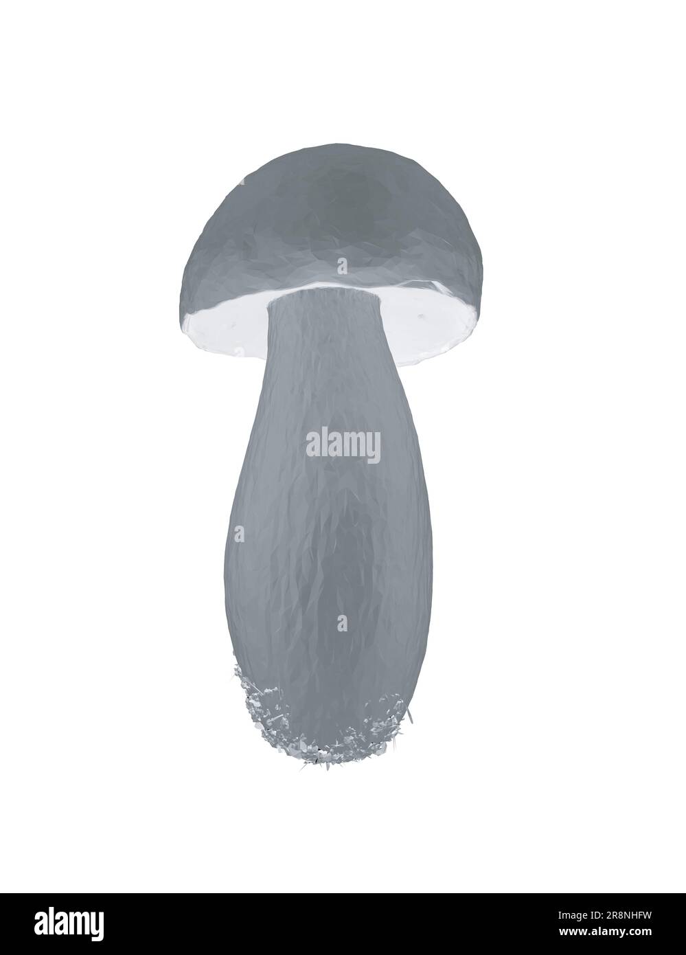 Funghi champignon poligonali raffigurazione vettoriale disegnata, sgabello, agarico mosca, sgabello bianco, funghi poligonali isolati su sfondo bianco. Ve Illustrazione Vettoriale