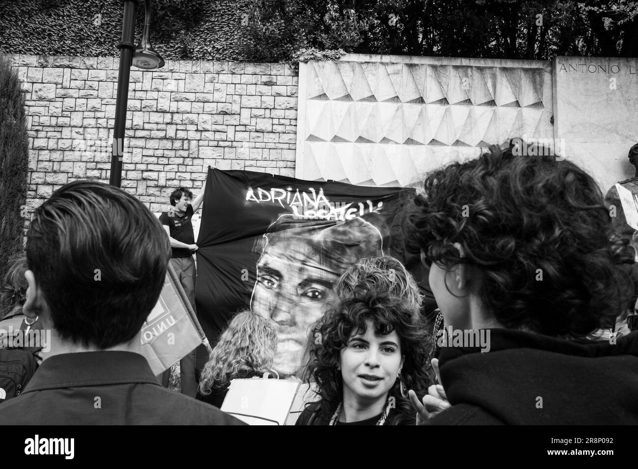 25 aprile - manifestazione per la liberazione dell'Italia dall'occupazione nazifascista. Bergamo, Italia. Foto Stock