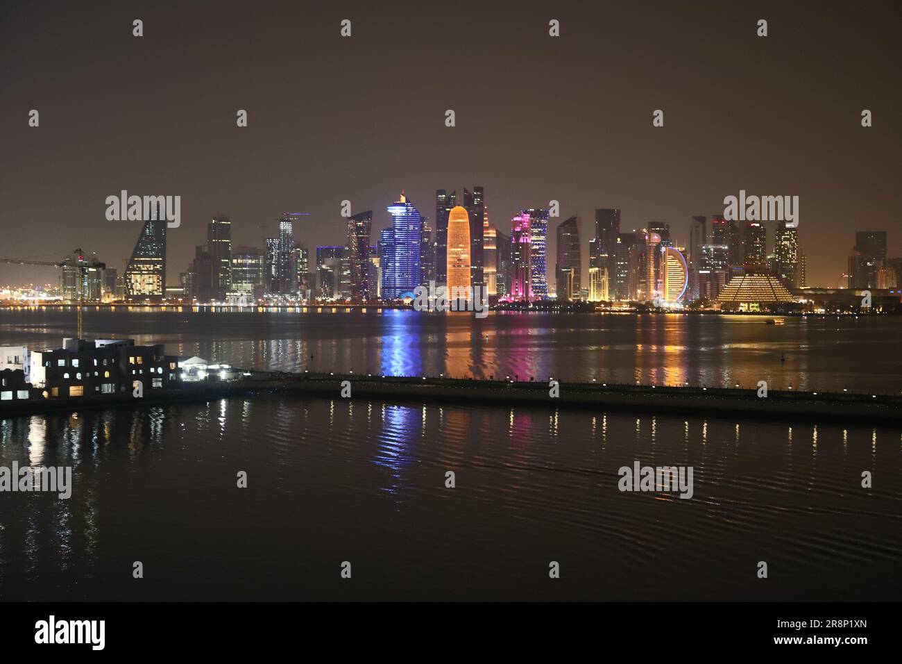 Qatar - skyline di Doha Foto Stock