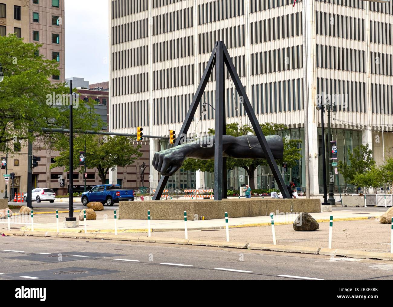 HART Plaza a Detroit - DETROIT, STATI UNITI - 10 GIUGNO 2023 Foto Stock