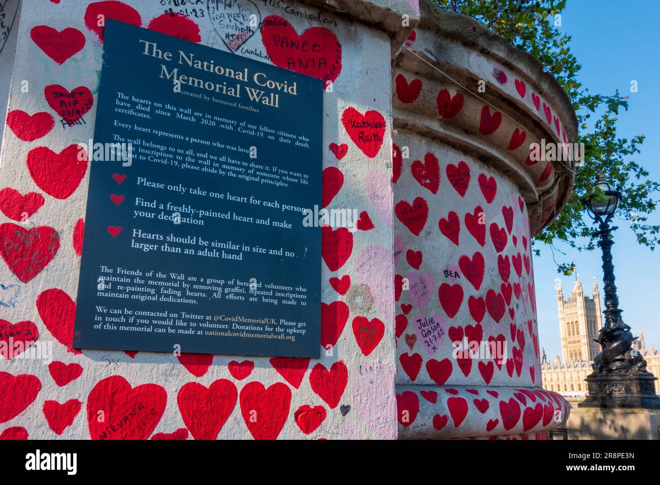 Il National Covid Memorial Wall, Londra Foto Stock