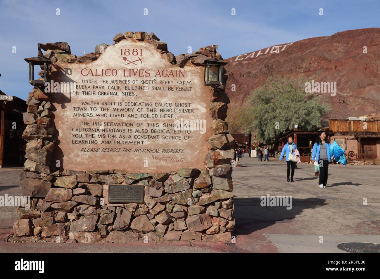 Route 66 - città fantasma di Calico Foto Stock