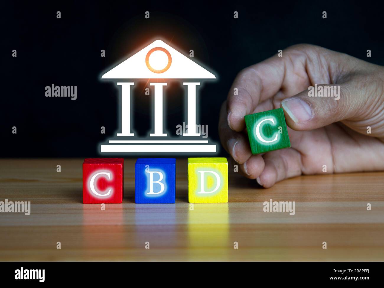 Le CBDC sono valute digitali emesse dalle banche centrali. Il loro valore è collegato alla valuta ufficiale del paese emittente Foto Stock