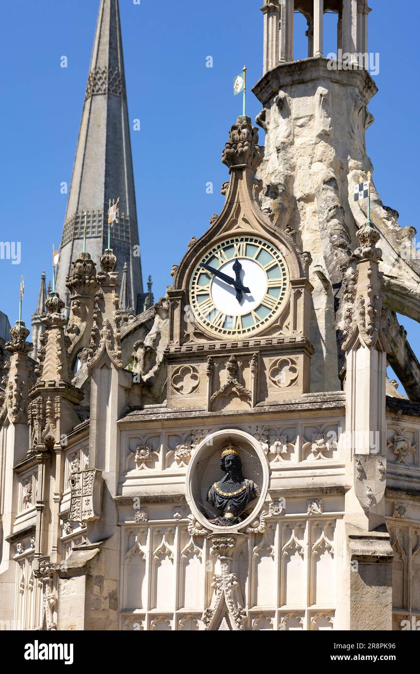 Guardando lungo East Street verso Chichester Cross Chichester West Sussex England Foto Stock