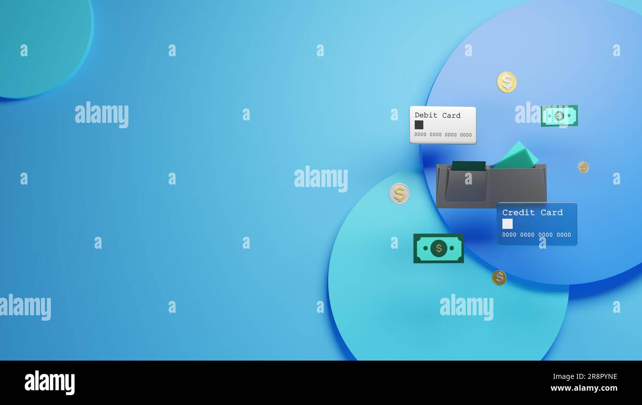 Banner dell'offerta speciale con carta di credito isolata Foto Stock