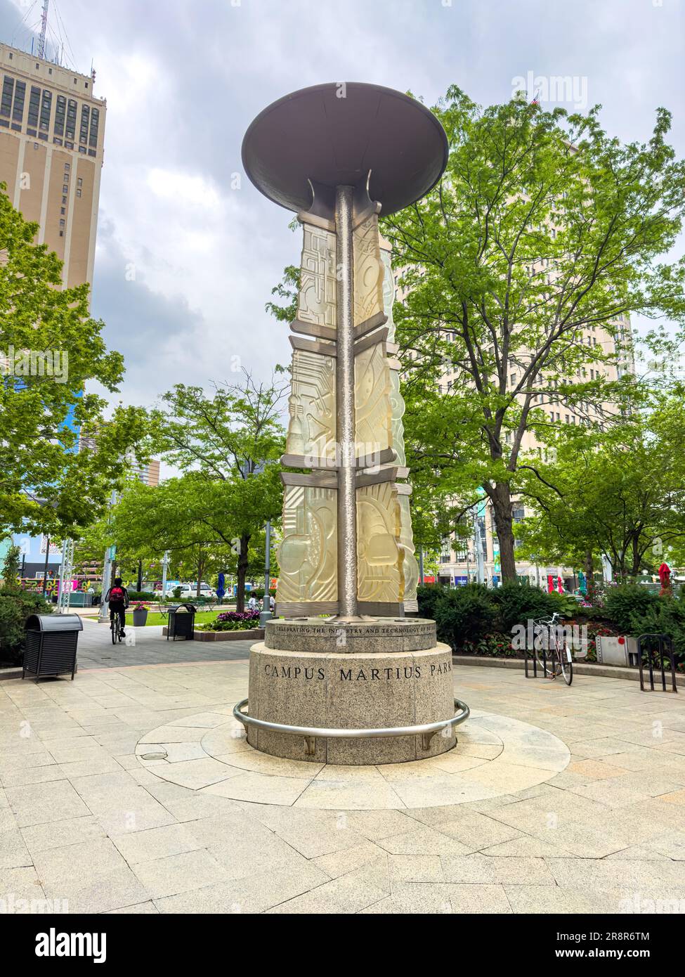 Campus Martius Park Detroit - DETROIT, STATI UNITI - 10 GIUGNO 2023 Foto Stock