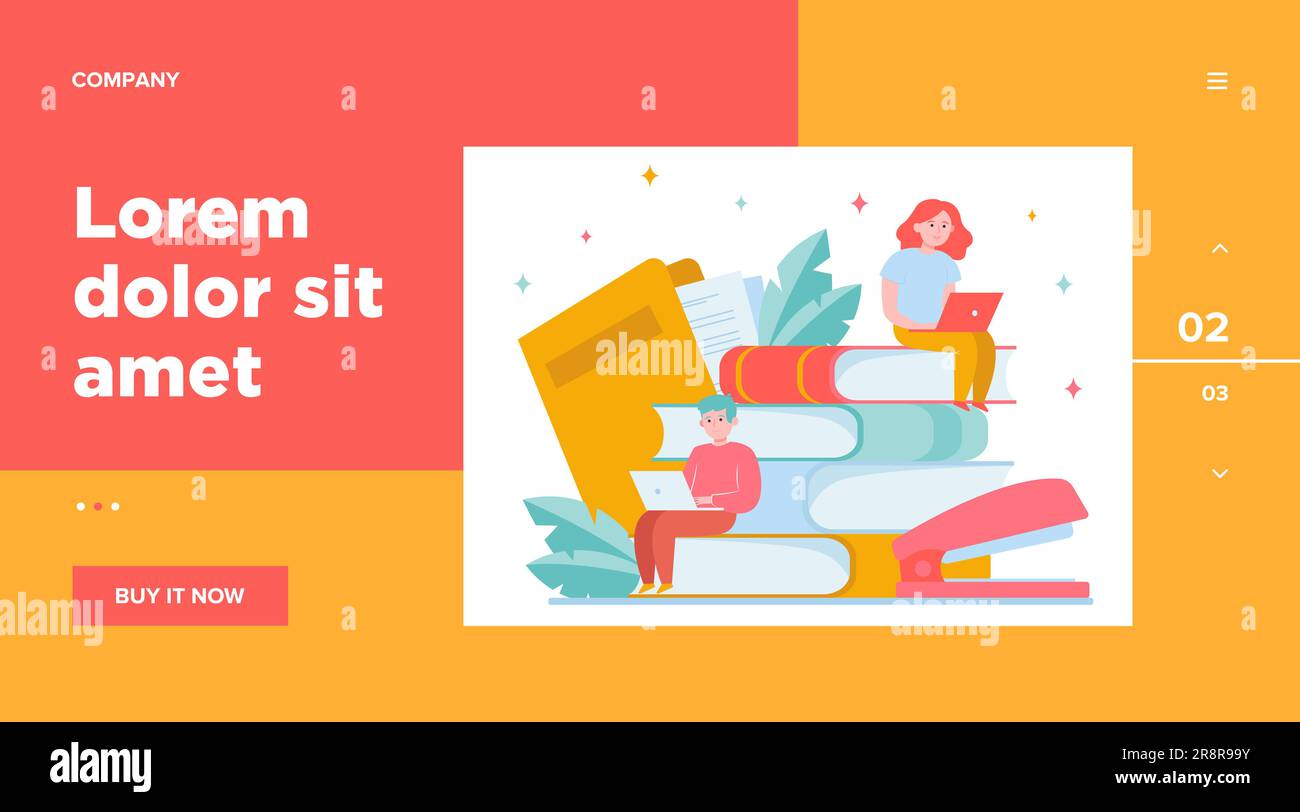 Persone focalizzate che studiano nella scuola online Illustrazione Vettoriale