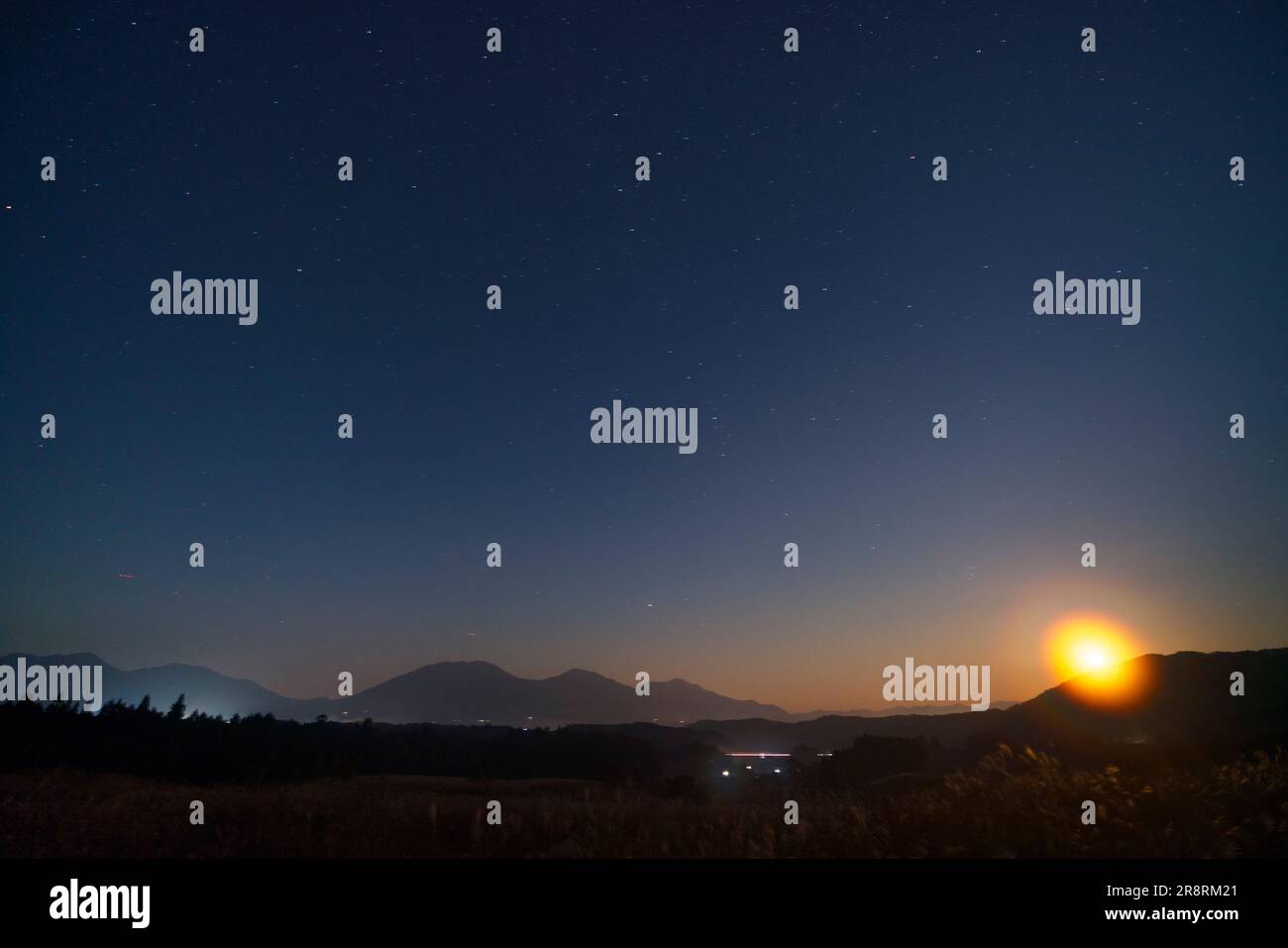 Cielo stellato sull'altopiano di Hiruzen Foto Stock