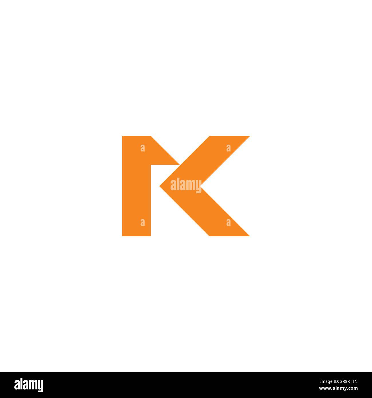 Logo RK semplice. Design moderno con logo K. Illustrazione Vettoriale