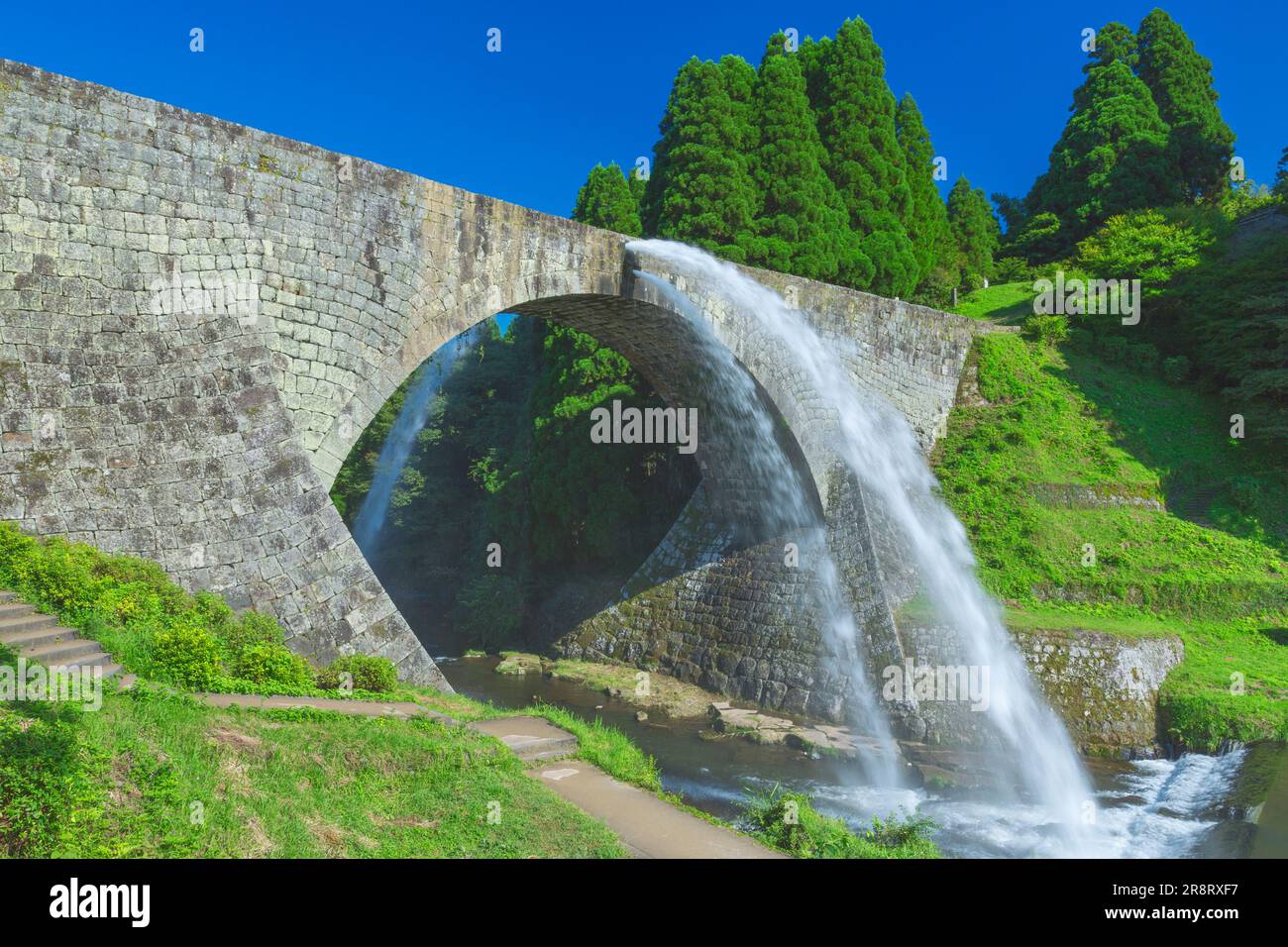 Decollo dal ponte Tsujunkyo Foto Stock