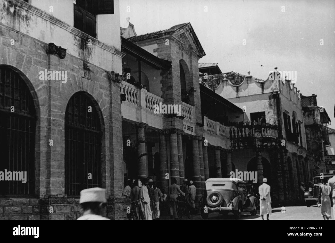 Zanzibar - Ufficio postale nella strada principale. Marzo 17, 1942. Foto Stock