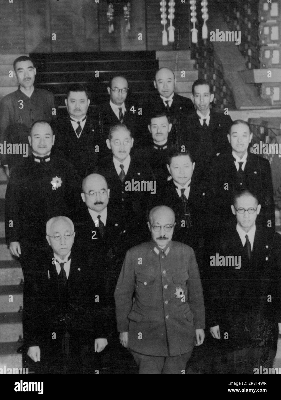 Generale Hideki Tujo - Capo di Stato maggiore truppe giapponesi. Aprile 16, 1947. Foto Stock