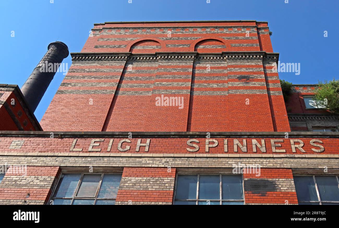 Leigh Spinners Mill, Park Ln, Leigh, Wigan, Lancashire, Inghilterra, Regno Unito, WN7 2LB - ora un centro artistico storico Foto Stock