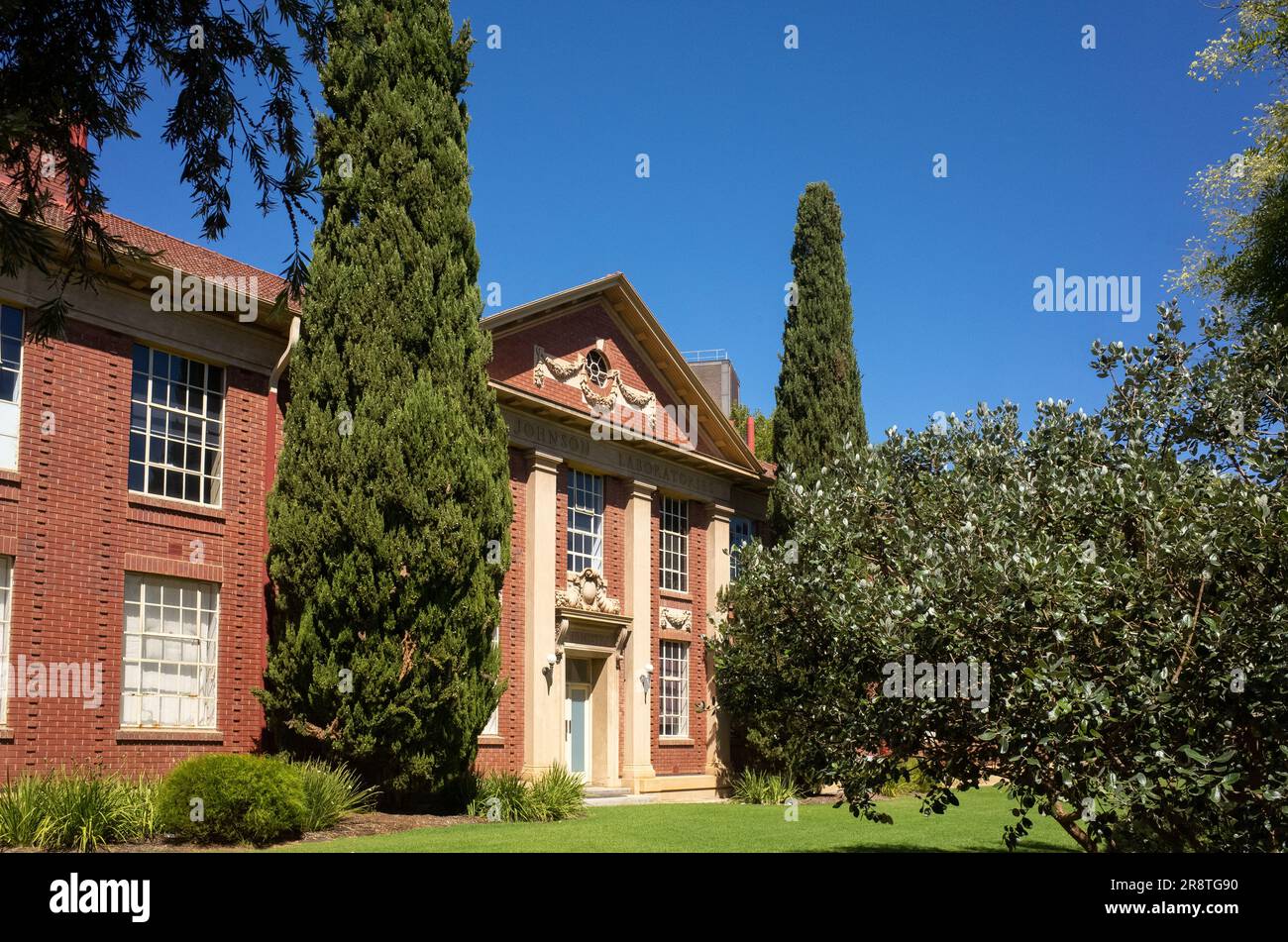 L'edificio storico dei Johnson Laboratories nel campus dell'Università di Adelaide. Australia meridionale, Adelaide. Foto Stock