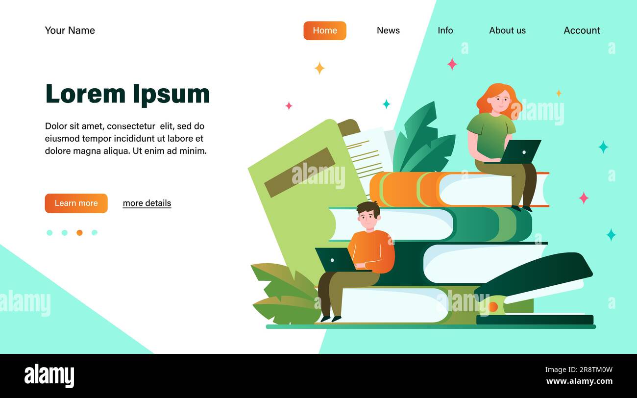 Persone focalizzate che studiano nella scuola online Illustrazione Vettoriale