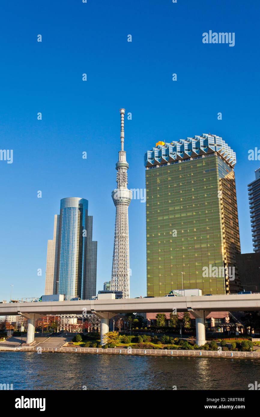 Tokyo Sky Tree e Asahi Beer Tower Foto Stock