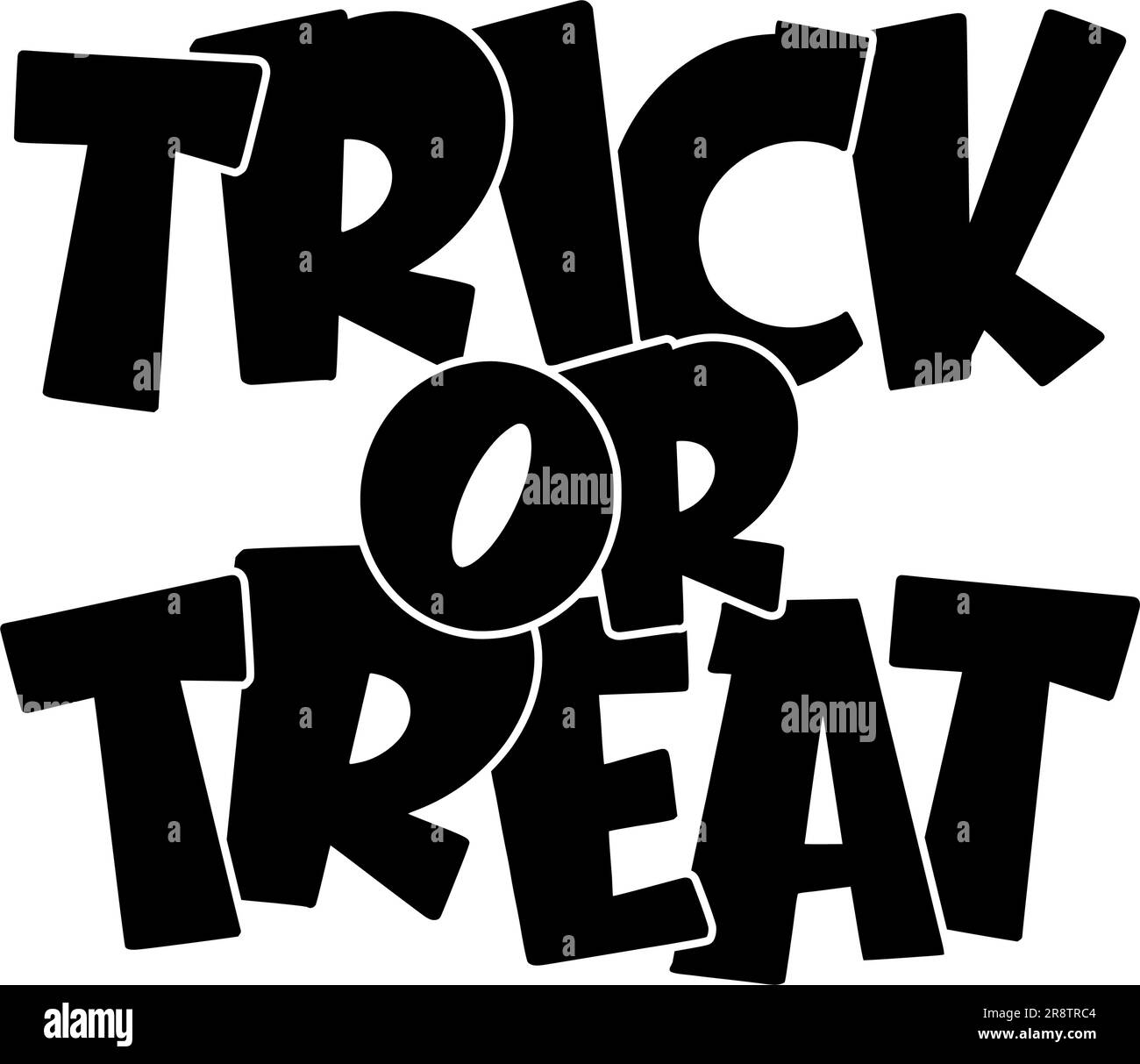 Lettere trick or Treat Illustrazione Vettoriale