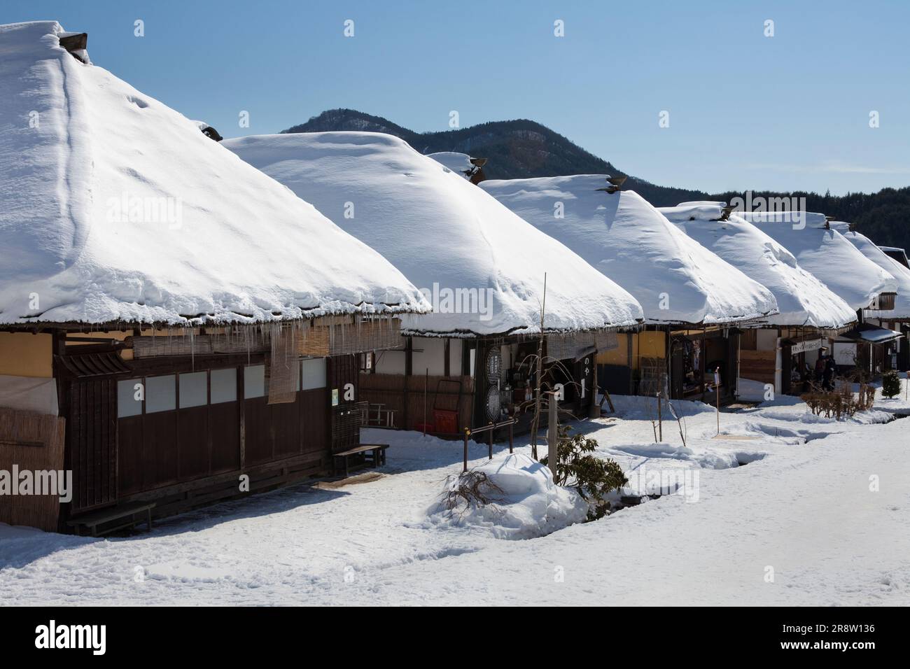 Ouchi-Juku in inverno Foto Stock