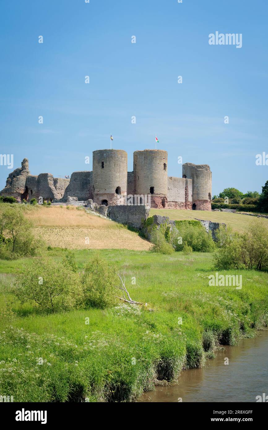 Castello di Rhuddlan, Denbighshire, Galles Foto Stock