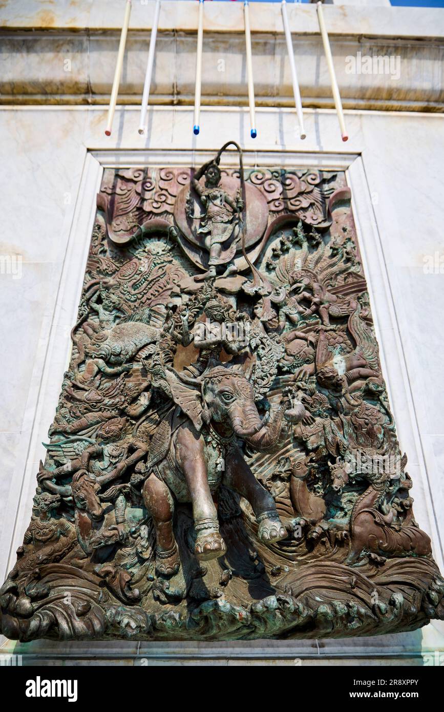 Bangkok Thailandia 24 maggio 2023. Immagini da Wat Traimit, il tempio famoso per la statua dorata del Buddha. Foto Stock