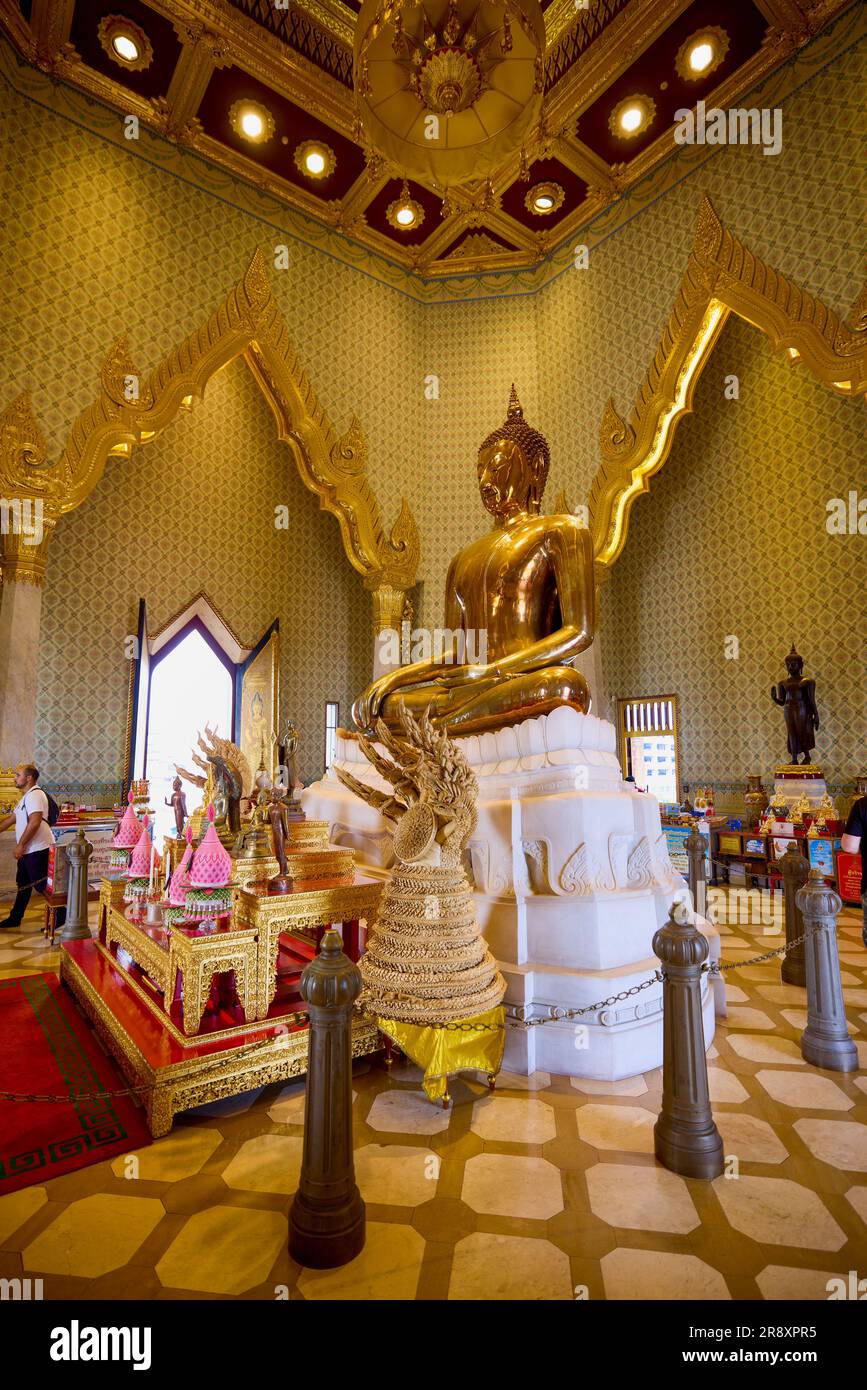 Bangkok Thailandia 24 maggio 2023. Immagini da Wat Traimit, il tempio famoso per la statua dorata del Buddha. Foto Stock