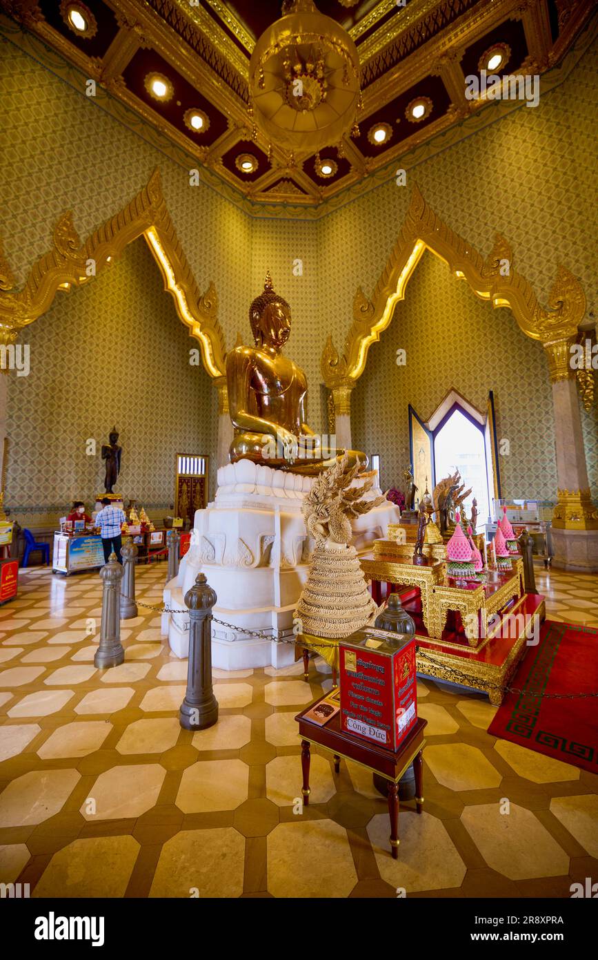 Bangkok Thailandia 24 maggio 2023. Immagini da Wat Traimit, il tempio famoso per la statua dorata del Buddha. Foto Stock