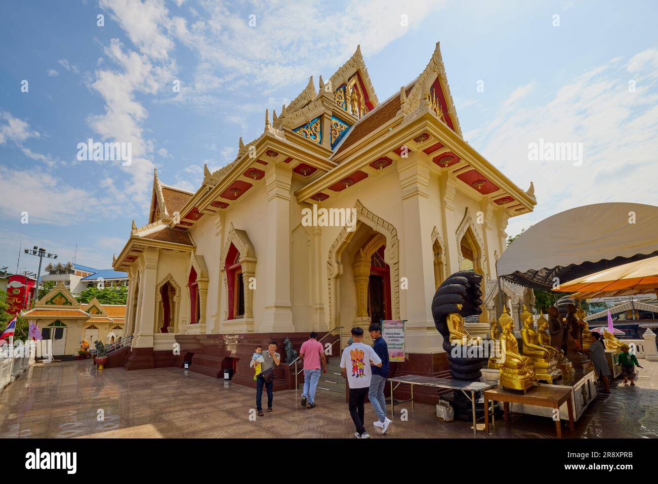 Bangkok Thailandia 24 maggio 2023. Immagini da Wat Traimit, il tempio famoso per la statua dorata del Buddha. Foto Stock