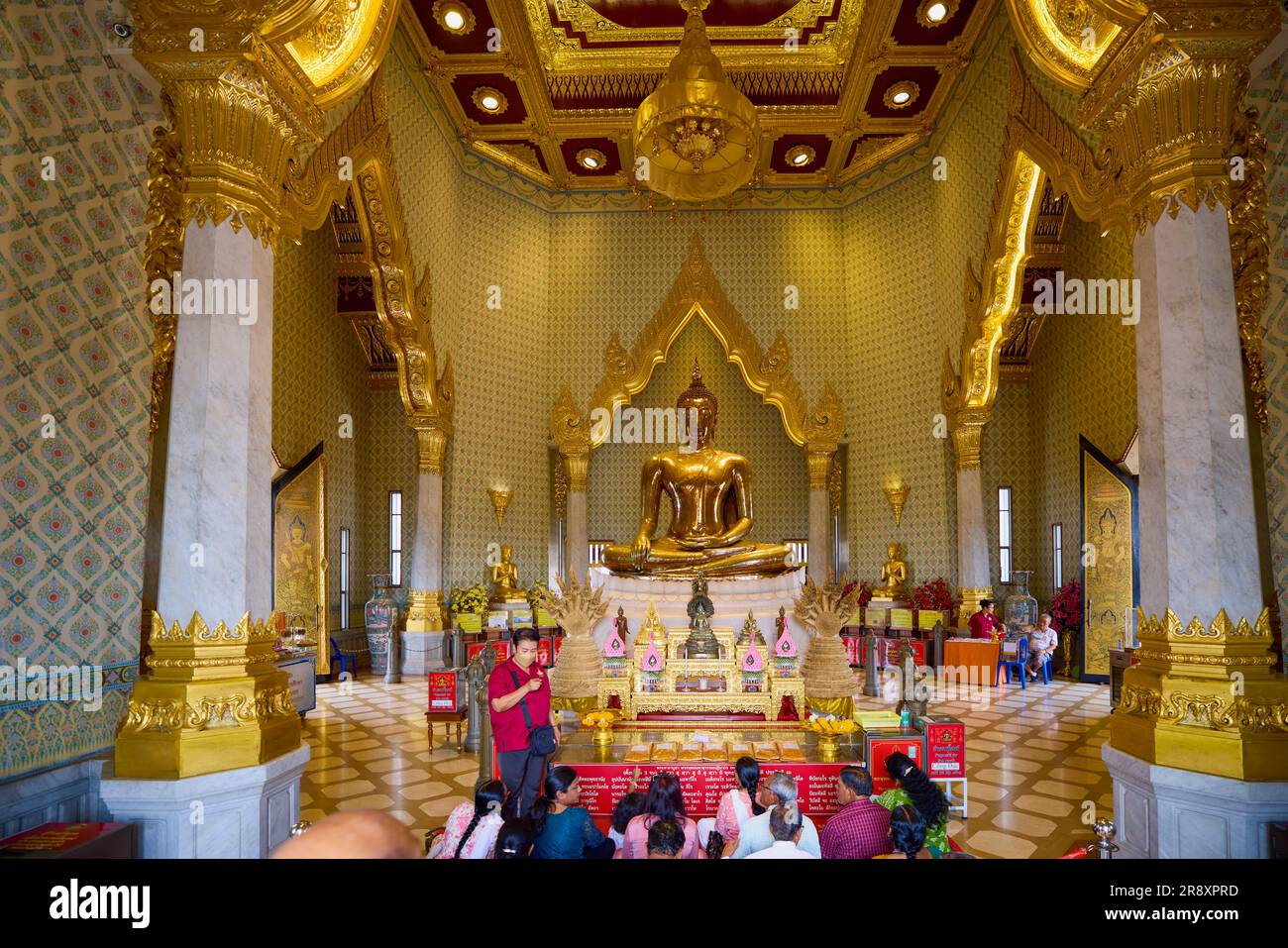 Bangkok Thailandia 24 maggio 2023. Immagini da Wat Traimit, il tempio famoso per la statua dorata del Buddha. Foto Stock