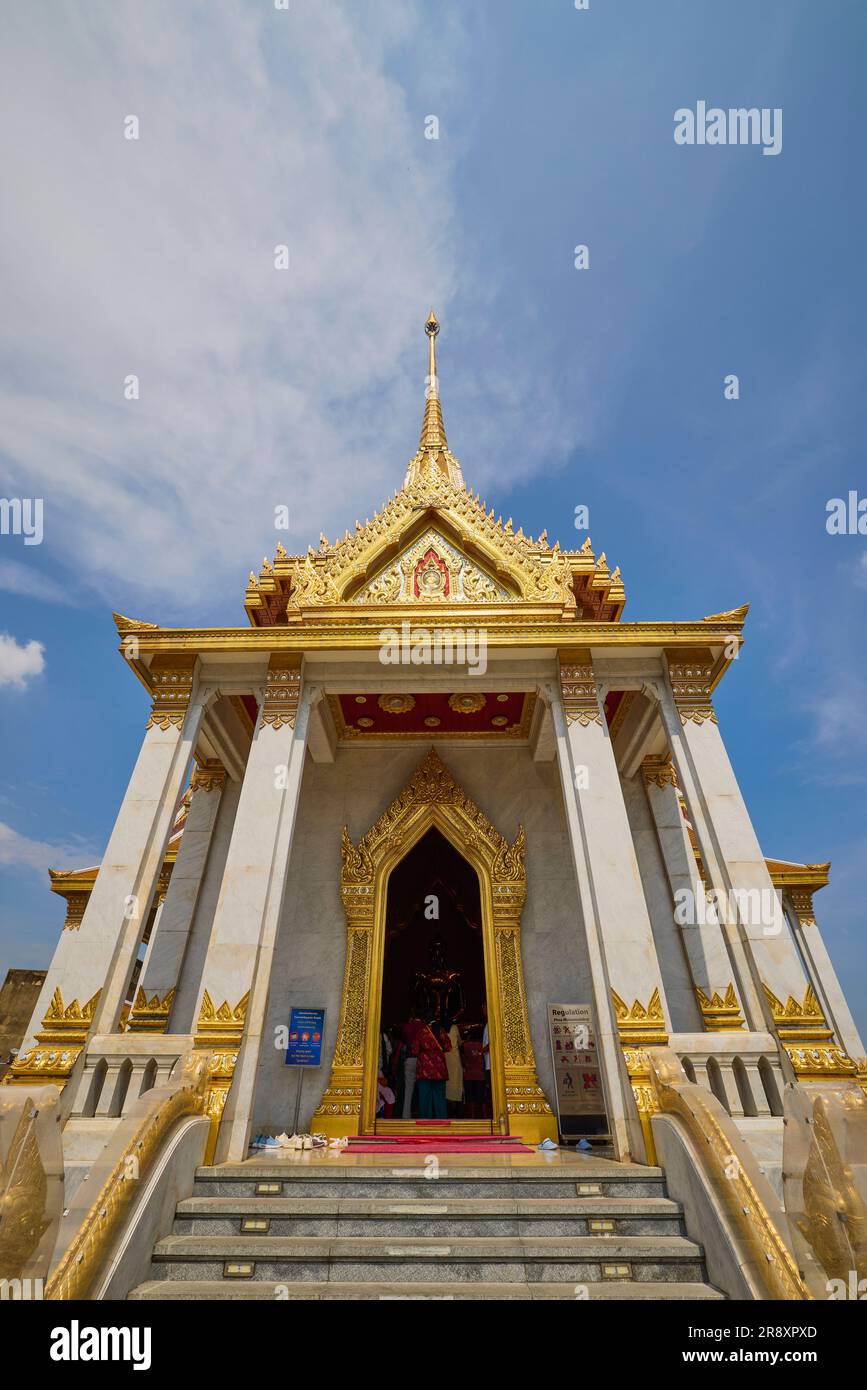 Bangkok Thailandia 24 maggio 2023. Immagini da Wat Traimit, il tempio famoso per la statua dorata del Buddha. Foto Stock