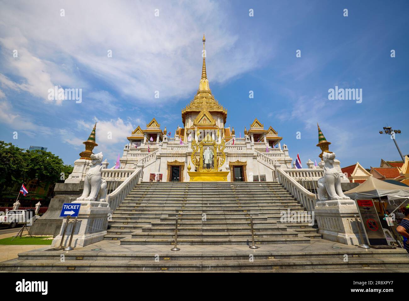 Bangkok Thailandia 24 maggio 2023. Immagini da Wat Traimit, il tempio famoso per la statua dorata del Buddha. Foto Stock