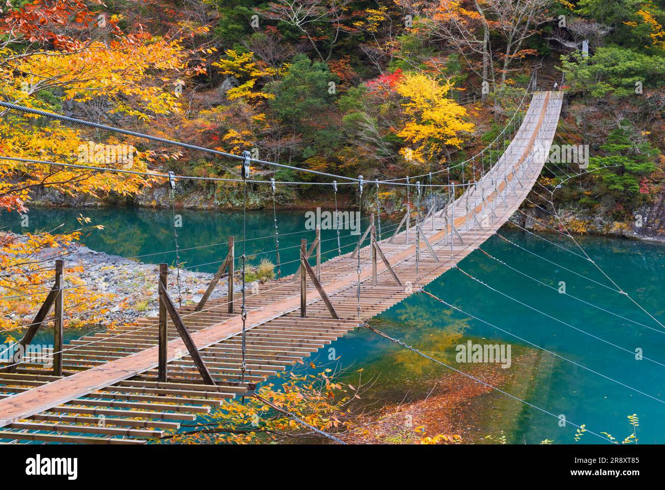 Sunmatakyo Gorge in foglie autunnali Foto Stock