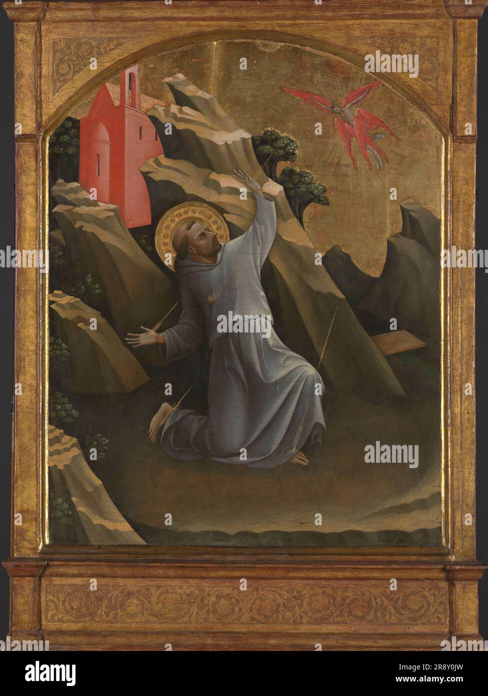 San Francesco riceve le Stigmate, c.1420. Foto Stock