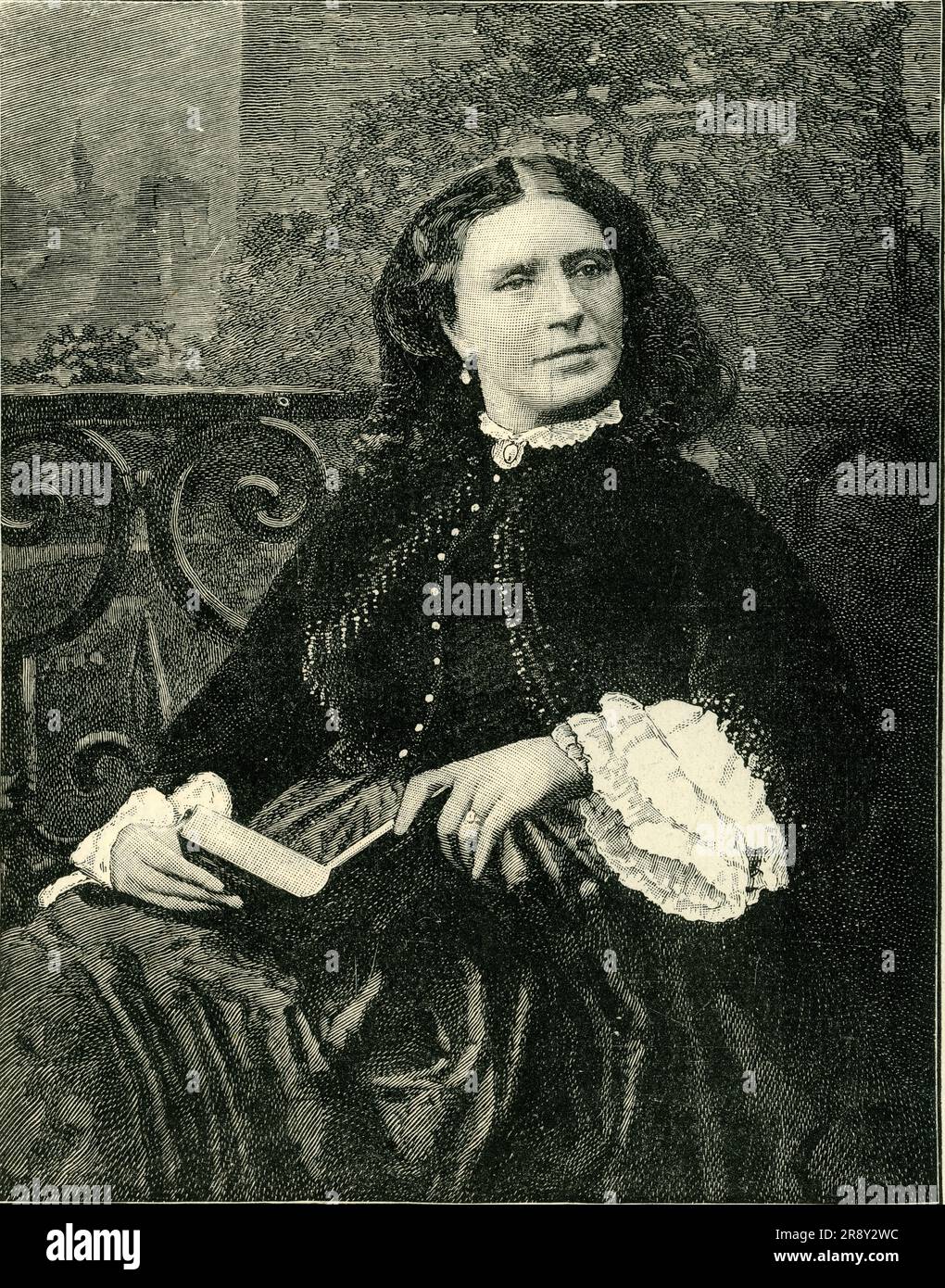 Lady Martin (Helen Faucit), c1880s?, (c1900). Attrice britannica. Incisione dopo una fotografia. Da "Cassell's History of England, Vol. IX". [Cassell and Company, Limited, Londra, Parigi, New York &amp; Melbourne] Foto Stock