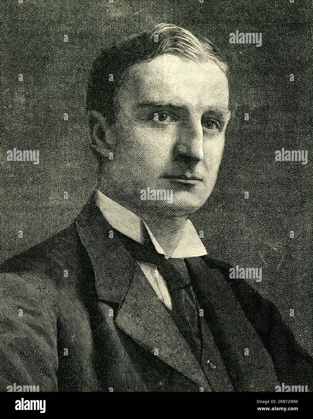 Sir Edward Grey, c1900. Politico britannico, Ministro degli Esteri. Incisione dopo una fotografia. Da "Cassell's History of England, Vol. IX". [Cassell and Company, Limited, Londra, Parigi, New York &amp; Melbourne] Foto Stock