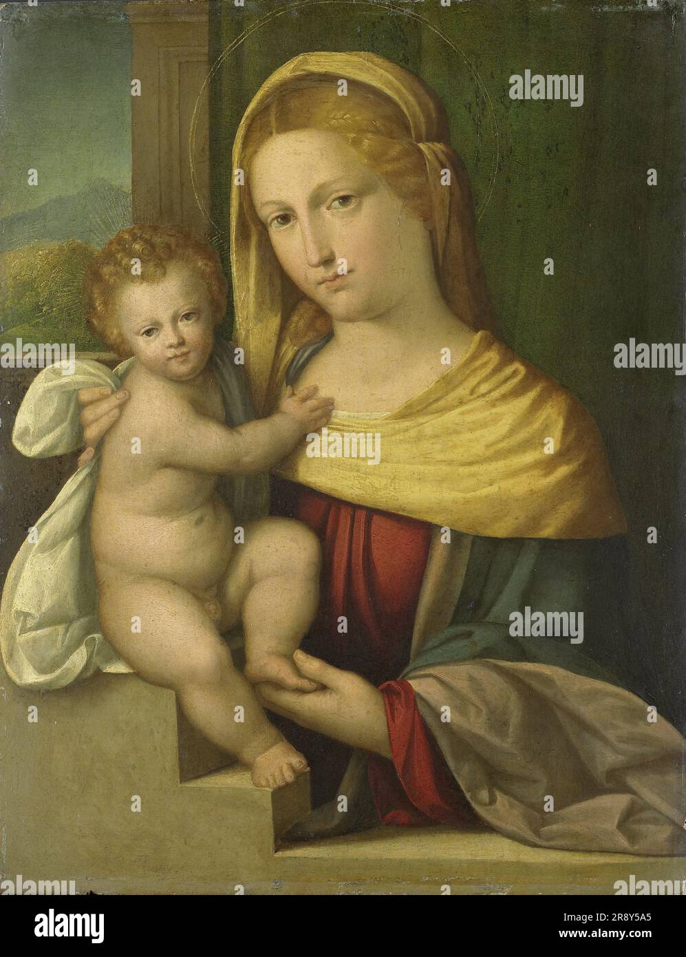 Madonna col bambino, 1515-1540. Foto Stock