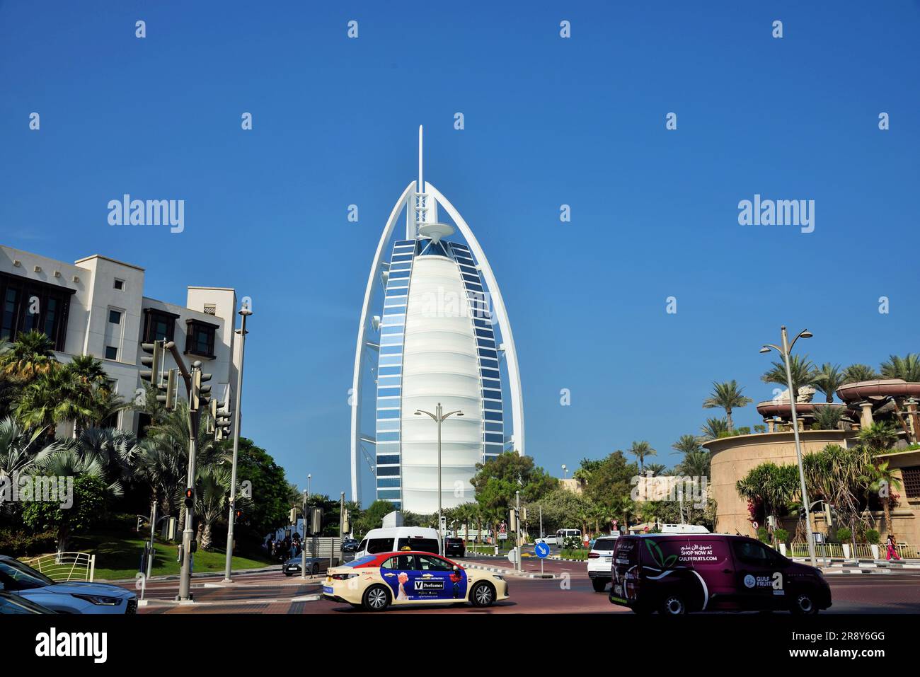 Burj al Arab Hotel, Dubai, Emirati Arabi Uniti, Medio Oriente Foto Stock