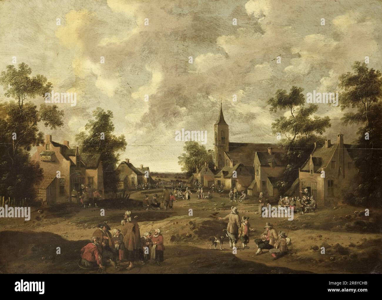 Village Street, 1664. Foto Stock