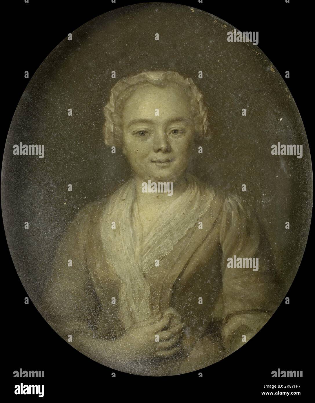 Ritratto di Margaretha van Leuvenigh, moglie di Bernardus de Bosch, 1743. Foto Stock