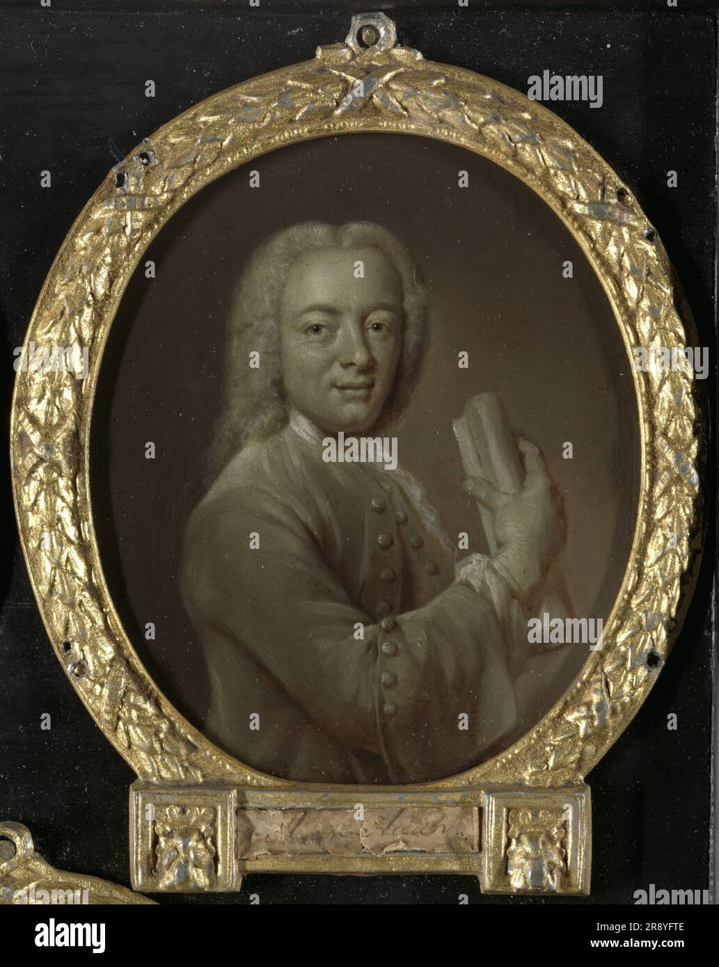 Ritratto di Bernardus de Bosch i, poeta e mecenate d'arte ad Amsterdam, 1743. Foto Stock