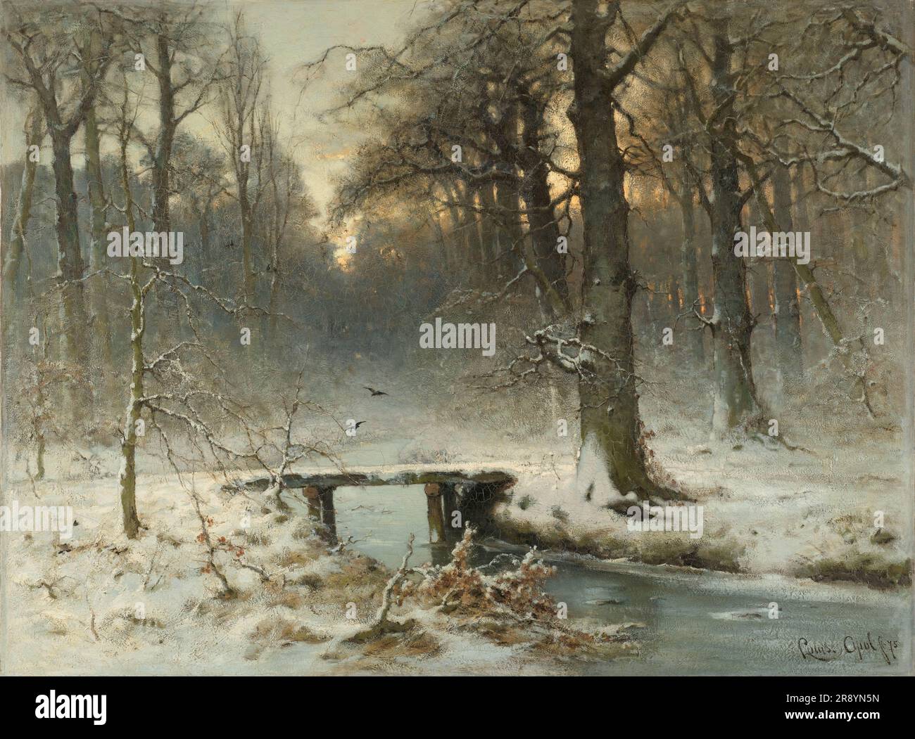 Una serata di gennaio nel bosco dell'Aia, 1875. Foto Stock