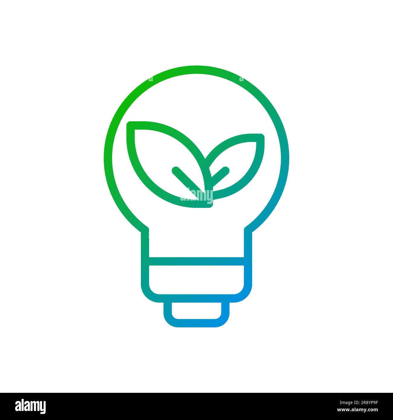 Eco friendly elettricità pixel Perfect gradiente lineare icona vettore Illustrazione Vettoriale