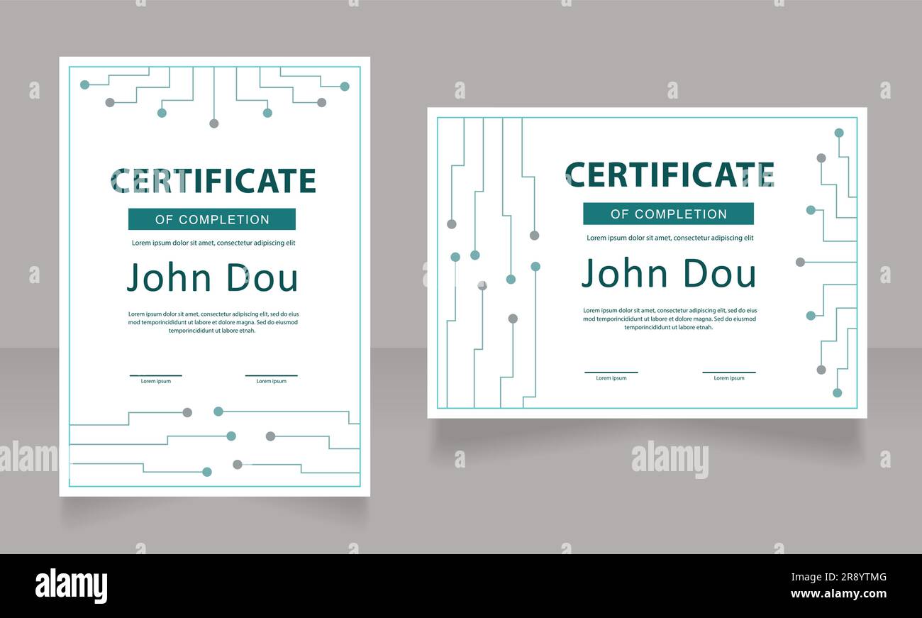 Set di modelli di progettazione del certificato per studenti Illustrazione Vettoriale